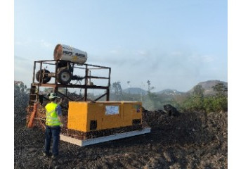 Simec Cariacica utiliza canhão de névoa para melhorar qualidade do ar