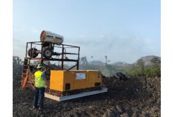 Simec Cariacica utiliza canhão de névoa para melhorar qualidade do ar