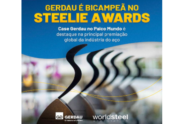 Gerdau conquista Steelie Awards, principal premiação global do setor de aço, pelo 2º ano consecutivo