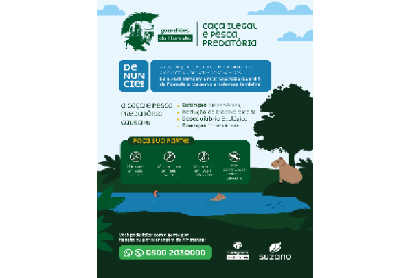 Suzano registra mais de 140 ocorrências de caça irregular em áreas florestais do Espírito Santo e Bahia