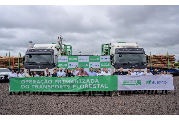 Suzano inova no setor de logística florestal com primeiro módulo próprio de operação de tritrens em Três Lagoas (MS)