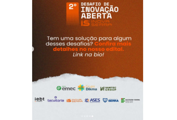 2º Desafio de Inovação Aberta InovaSerra