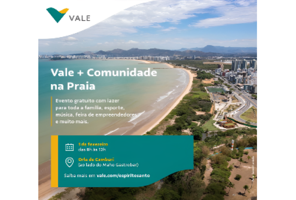 Vale+ Comunidade retorna à praia de Camburi para programação de verão