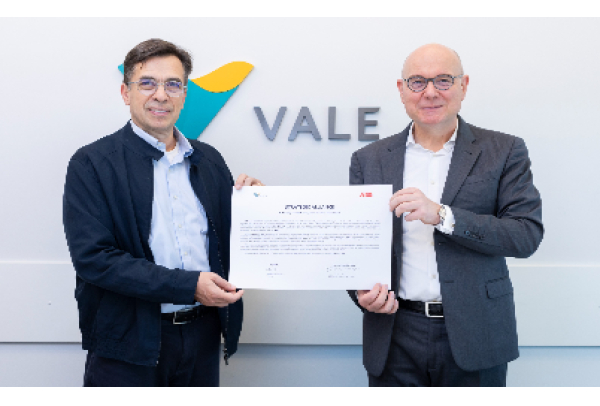 Vale e ABB firmam aliança estratégica para acelerar transformação digital nas operações de minério de ferro no Brasil