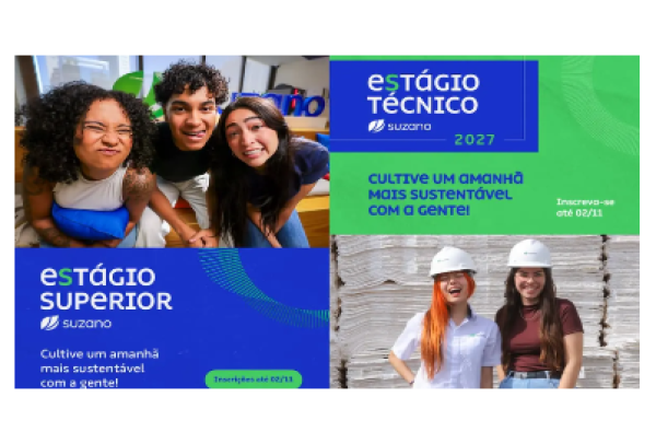 Suzano abre inscrições para nova edição dos Programas de Estágio Superior e Estágio Técnico