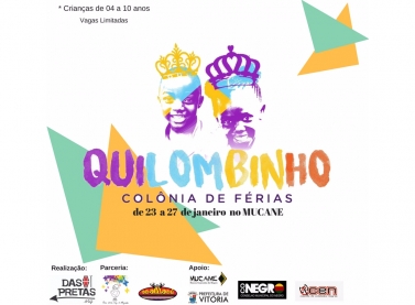 Colônia de férias "Quilombinho" abre inscrições para criançada nesta terça-feira