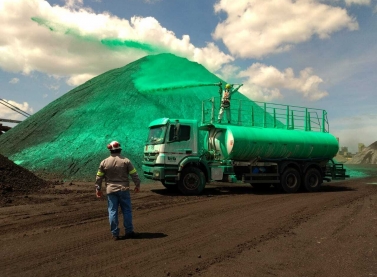 Ternium: produto inovador impede arraste de carvão pelo vento em siderúrgica