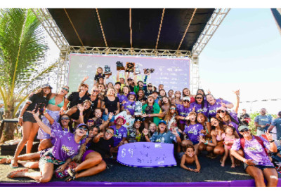 Leilão social de prancha autografada do ArcelorMittal Wahine Bodyboarding Pro