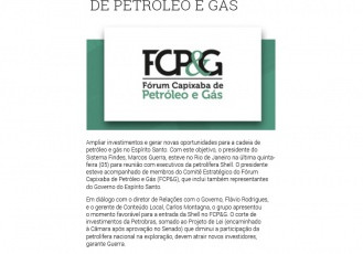 Petrolífera Shell ingressará no Fórum Capixaba de Petróleo e Gás