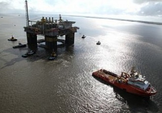 Plataforma P-55 entra em operação no campo de Roncador