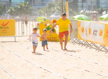 Chocolates Garoto promove arena esportiva na praia de camburi neste final de semana