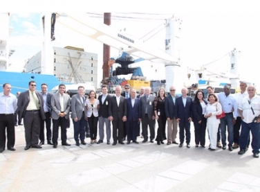 Ministro da Secretaria dos Portos visita Barra do Riacho (ES) e conhece detalhes do projeto de expansão do Portocel