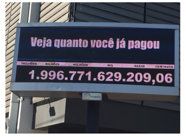 Impostômetro bateu recorde de R$ 2 trilhões nesta quinta-feira (29)