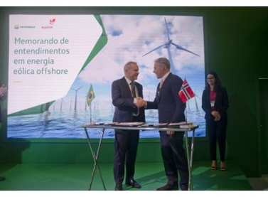 Petrobras e Equinor assinam memorando de entendimentos para parceria em energia eólica offshore