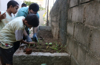 Parque Botânico Vale leva Horta Educativa para instituição social de Serra