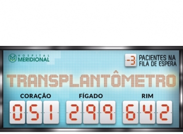 Hospital Meridional inaugura painel que conta números de transplantes em tempo real