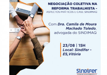 Negociação coletiva é tema de evento no Sindifer