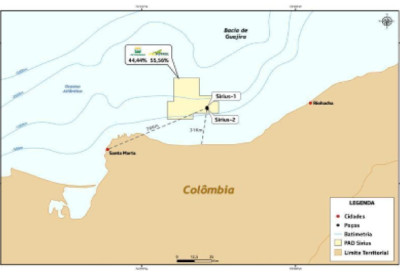 Petrobras informa sobre teste de formação na Colômbia