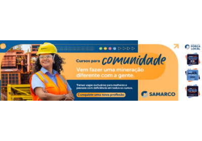 Encerra no dia 30/05 o prazo para inscrição nos cursos gratuitos oferecidos pela Samarco para as comunidades vizinhas das suas operações