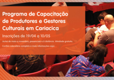 Inscrições abertas para capacitação de produtores e gestores culturais em Cariacica