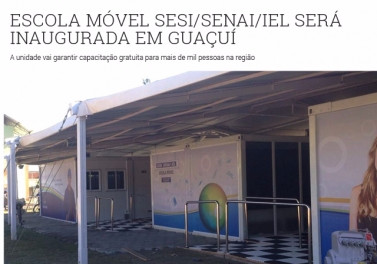 Escola Móvel Sesi/Senai/IEL será inaugurada em Guaçuí