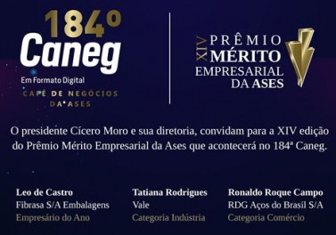 Prêmio Mérito Empresarial homenageia empresários destaque de Serra