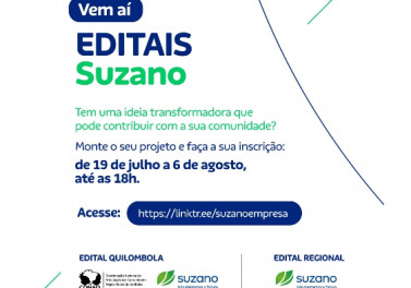 Suzano vai destinar R$ 1 milhão para apoiar projetos em comunidades da BA, ES e MG